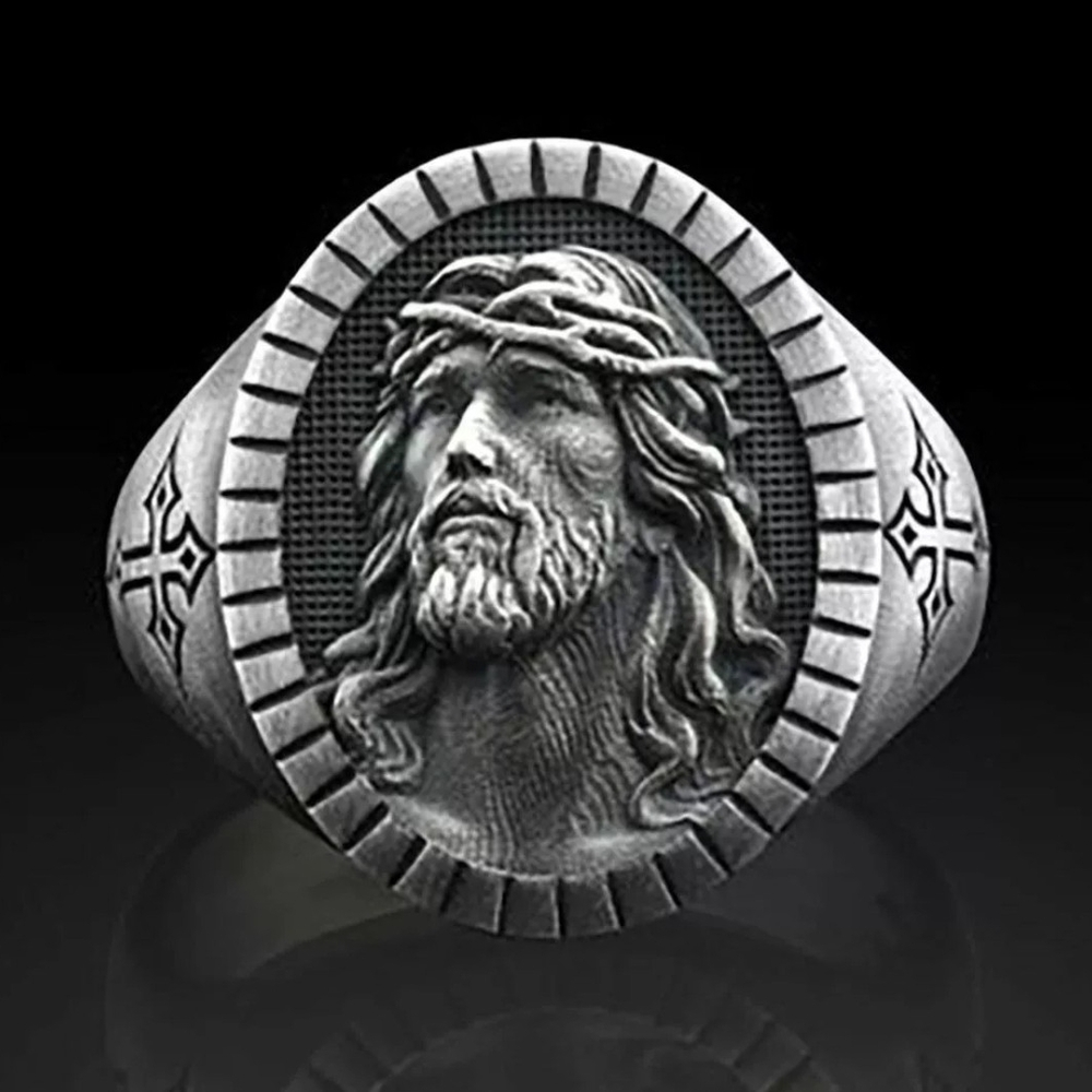 Silver Jesus Ring